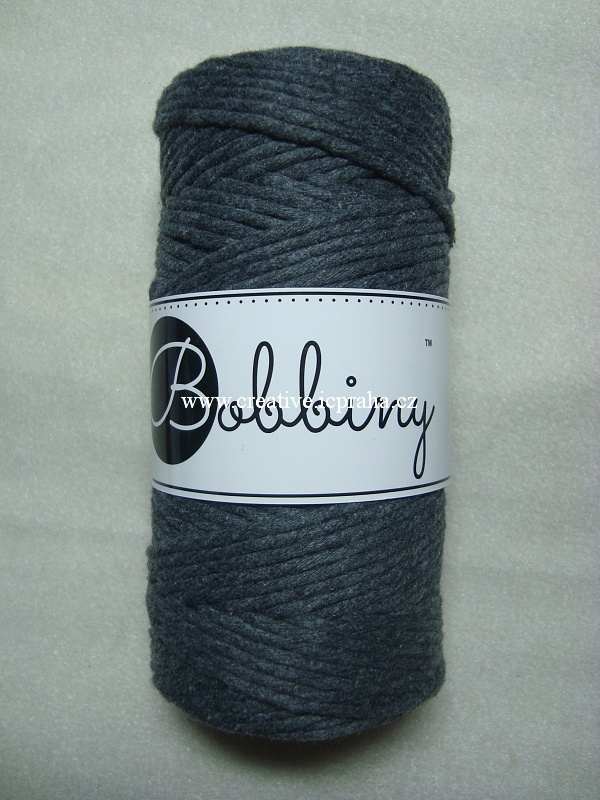 BobbinyMacrame Regular100m/3mm - Charcoal